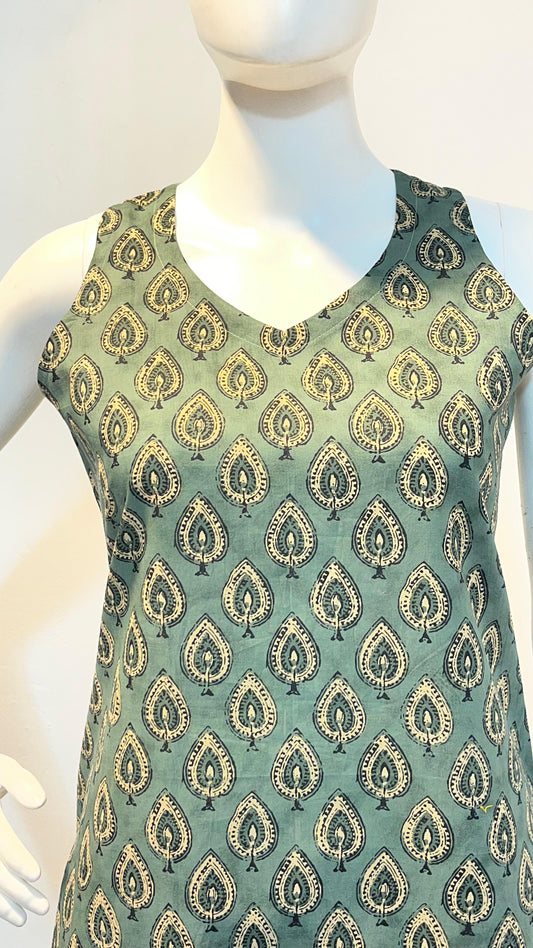 Sage Green Printed Kurta Set