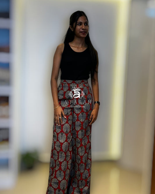 Elegant Printed Wide-Leg Pant