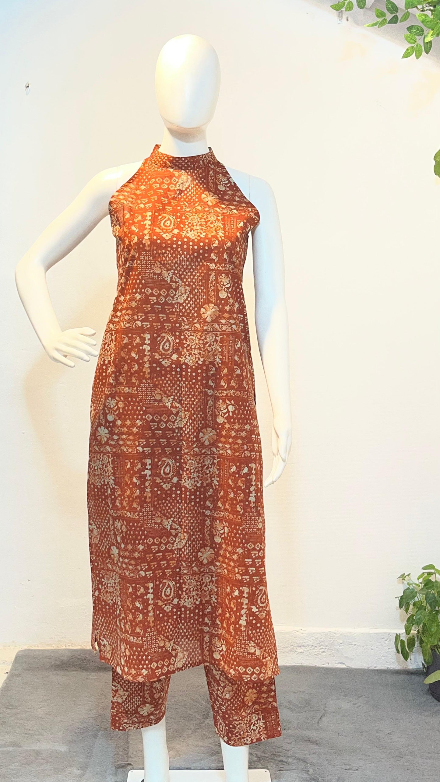Rust Heritage Halter Co-ord Set