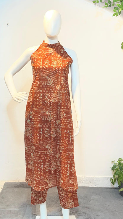 Rust Heritage Halter Co-ord Set