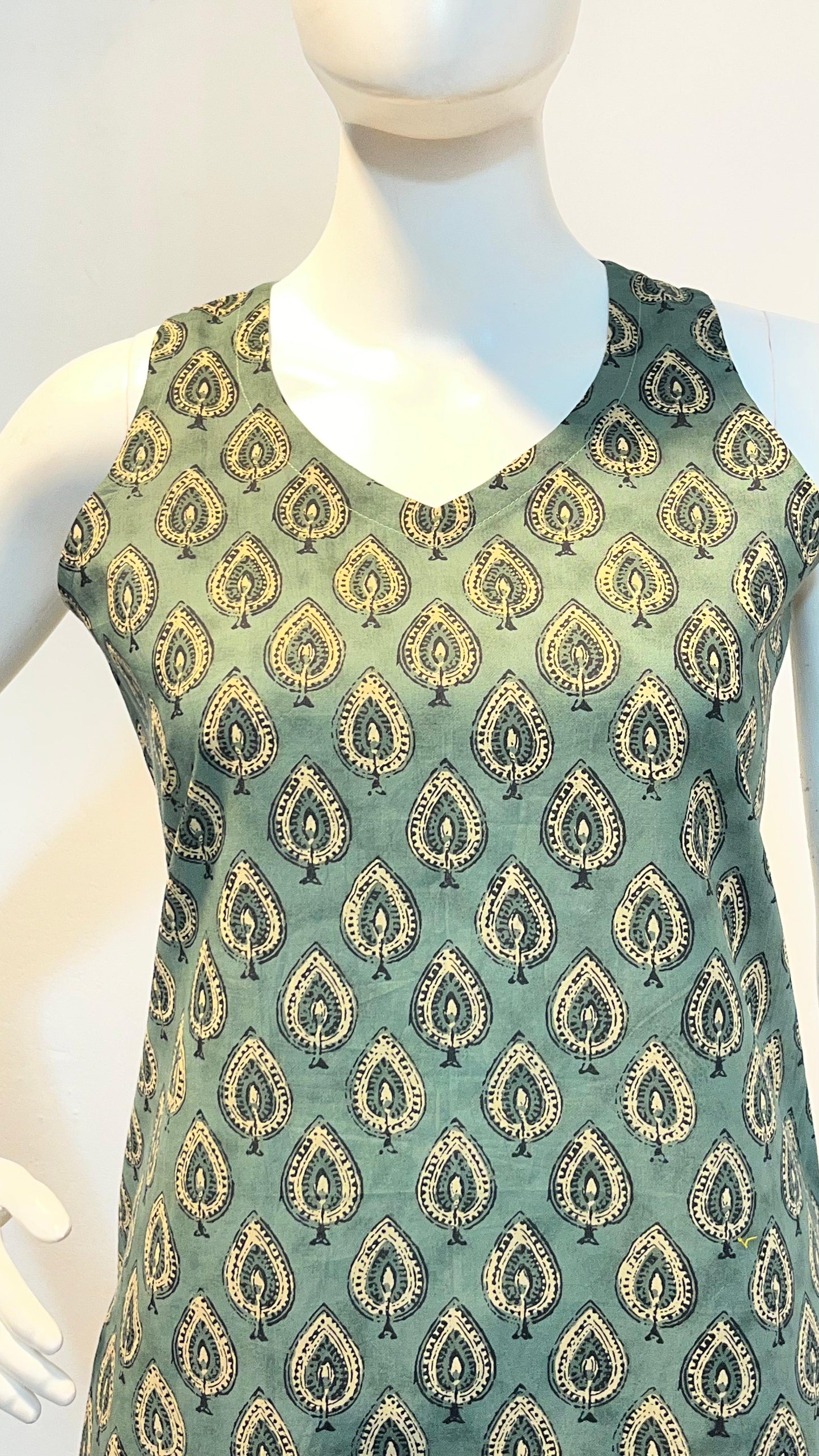 Sage Green Printed Kurta Set