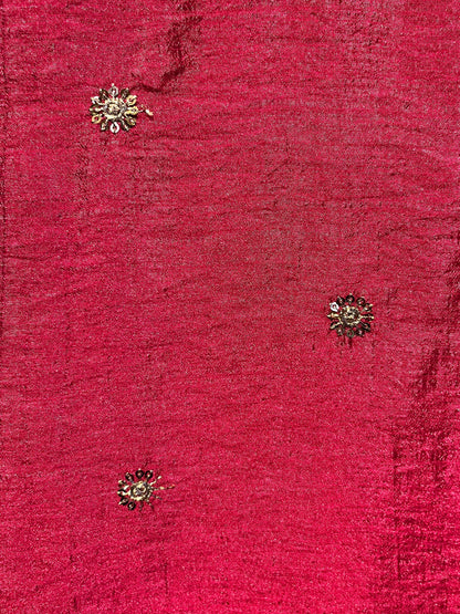 Deep Maroon Embellished A-Line Dress
