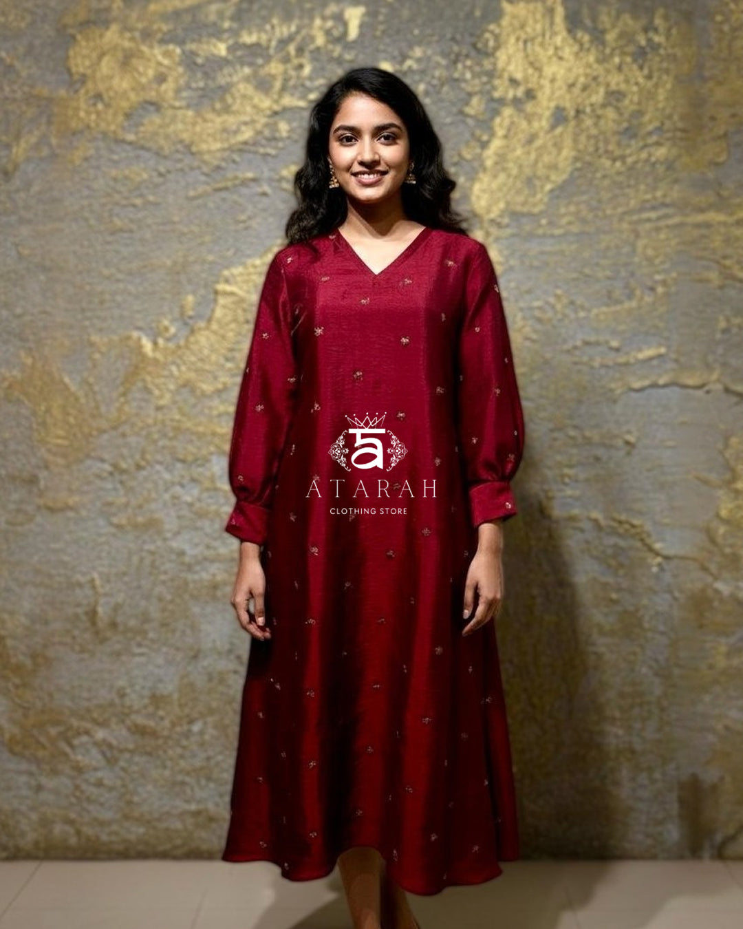 Classic A-line Midi Dress